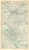 Environs of Manchester & Liverpool. Lancashire. BARTHOLOMEW 1909 old map