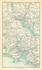 Environs of Southampton & Plymouth. Hampshire. BARTHOLOMEW 1909 old map
