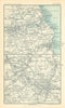 Environs of Birmingham & Newcastle. Warwickshire. BARTHOLOMEW 1909 old map