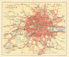 Greater London railways. BARTHOLOMEW 1909 old antique vintage map plan chart