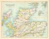 Scotland Northern Section. Highlands. BARTHOLOMEW 1909 old antique map chart