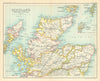 Scotland Northern Section. Highlands. BARTHOLOMEW 1909 old antique map chart