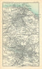Environs of Edinburgh & Glasgow. Scottish Cities. BARTHOLOMEW 1909 old map