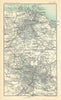 Environs of Edinburgh & Glasgow. Scottish Cities. BARTHOLOMEW 1909 old map