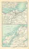 Environs of Inverness & Oban. Scotland. BARTHOLOMEW 1909 old antique map chart