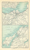 Environs of Inverness & Oban. Scotland. BARTHOLOMEW 1909 old antique map chart