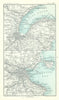 Environs of Belfast & Dublin. Ireland. BARTHOLOMEW 1909 old antique map chart