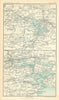 Lakes of Killarney & Cork harbour. Ireland. BARTHOLOMEW 1909 old antique map