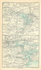 Lakes of Killarney & Cork harbour. Ireland. BARTHOLOMEW 1909 old antique map