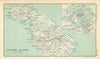 Maltese Islands. Valletta. Malta & Gozo. BARTHOLOMEW 1909 old antique map