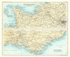 Normandy & the Riviera. Côte d'Azur. France. BARTHOLOMEW 1909 old antique map