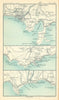 Environs of Nice, Monaco & Menton. Alpes-Maritimes. BARTHOLOMEW 1909 old map