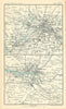 Environs of Berlin & Hamburg. Germany. BARTHOLOMEW 1909 old antique map chart