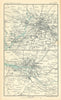 Environs of Berlin & Hamburg. Germany. BARTHOLOMEW 1909 old antique map chart