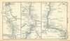 The Rhine. Cologne - Bonn - Coblenz - Mainz. Germany. BARTHOLOMEW 1909 old map