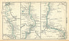 The Rhine. Cologne - Bonn - Coblenz - Mainz. Germany. BARTHOLOMEW 1909 old map