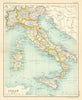 Italy in provinces. BARTHOLOMEW 1909 old antique vintage map plan chart