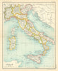 Italy in provinces. BARTHOLOMEW 1909 old antique vintage map plan chart