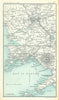 Environs of Rome & Naples. Italy. BARTHOLOMEW 1909 old antique map plan chart