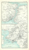 Constantinople & the Bosphorus. Environs of Athens. Turkey & Greece 1909 map