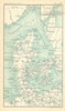 Denmark. Inset Copenhagen. BARTHOLOMEW 1909 old antique vintage map plan chart