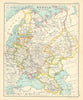 Russia in Europe. Great Russia. Kazan. Caucasia. Finland. BARTHOLOMEW 1909 map
