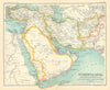 Middle East. Turkey in Asia Arabia Persia Afghanistan Sharjah 1909 old map