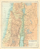 Palestine relief map. Holy Land Israel. BARTHOLOMEW 1909 old antique chart