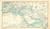 Routes to India from UK. British India. BARTHOLOMEW 1909 old antique map chart
