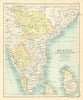 Southern British India. Madras, Haidarabad, Mysore, Coorg and Ceylon 1909 map