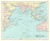 Sketch chart of the Indian Ocean. British territories in pink 1909 old map