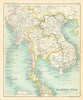 Farther India. Siam in spheres of influence. Anam. Burma. Indochina 1909 map