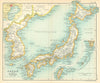 Japan and Korea including Formosa/Taiwan. East Asia. BARTHOLOMEW 1909 old map