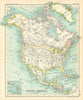 North America. Dominion of Canada. United States. BARTHOLOMEW 1909 old map