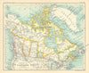 Dominion of Canada. Provinces. BARTHOLOMEW 1909 old antique map plan chart