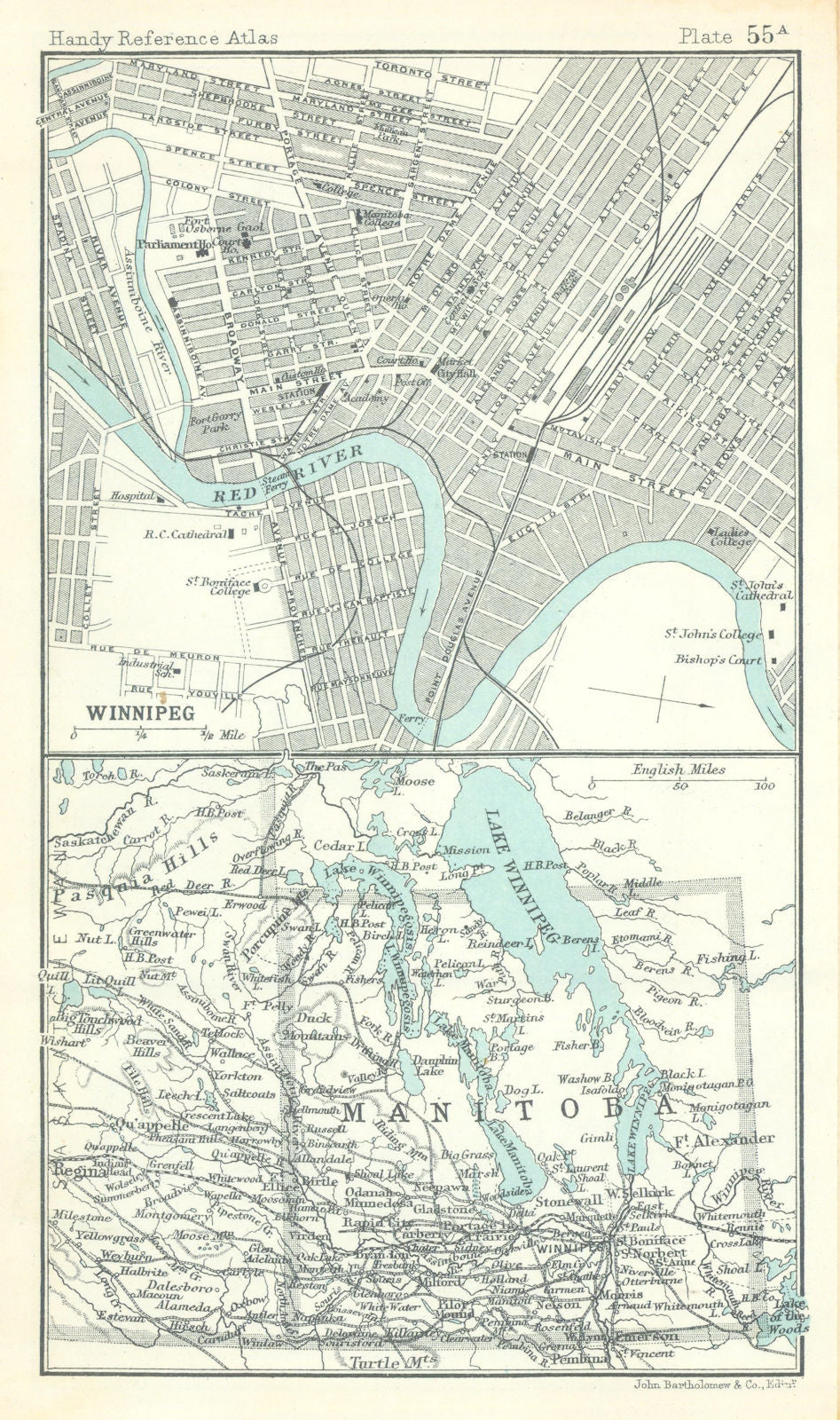Winnipeg town/city plan. Manitoba postage stamp province. Canada 1909 old map