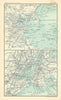 Environs of New York City. Massachusetts. BARTHOLOMEW 1909 old antique map