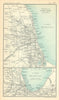 Environs of Chicago. Illinois. BARTHOLOMEW 1909 old antique map plan chart