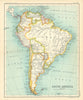 South America. Brazil Bolivia &c. BARTHOLOMEW 1909 old antique map plan chart