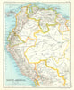 NW South America. Amazonia Ecuador Colombia Venezuela Peru 1909 old map