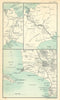 Environs of Lima & Callao. Panama Canal. South America. BARTHOLOMEW 1909 map