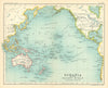 Oceania and The Pacific Ocean on Mercator's projection. Australasia 1909 map
