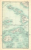 Hawaii & the Fiji Islands. Kauai. Honolulu. BARTHOLOMEW 1909 old antique map