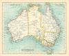 Australia. BARTHOLOMEW 1909 old antique vintage map plan chart