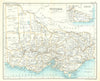 Victoria state map. Australia. BARTHOLOMEW 1909 old antique plan chart