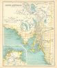 South Australia state map. Northern Territory. BARTHOLOMEW 1909 old