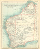 Western Australia state map showing goldfields. BARTHOLOMEW 1909