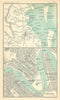 Brisbane town/city plan. Moreton Bay. Queensland. BARTHOLOMEW 1909 old map