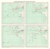 Anti convoy German submarine concentration 22-25 May 1918 Atlantic WW1 1931 map