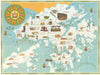 Hong Kong and the New Territories pictorial map. HK Tourist Association 1966